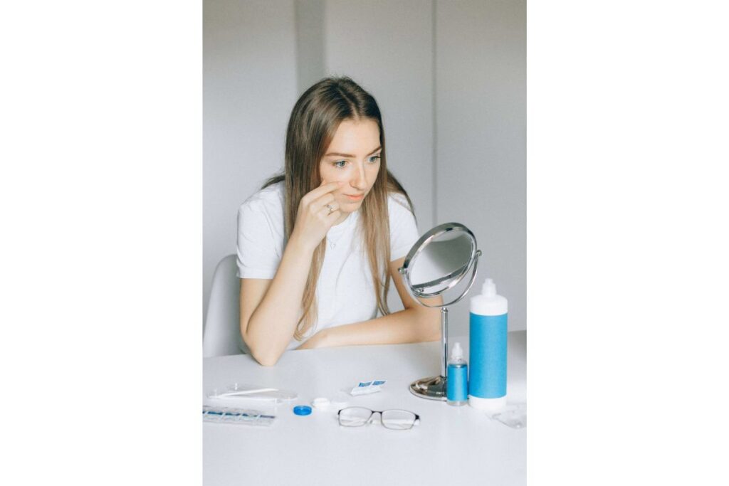 exercitii vedere, oglinda, ochi